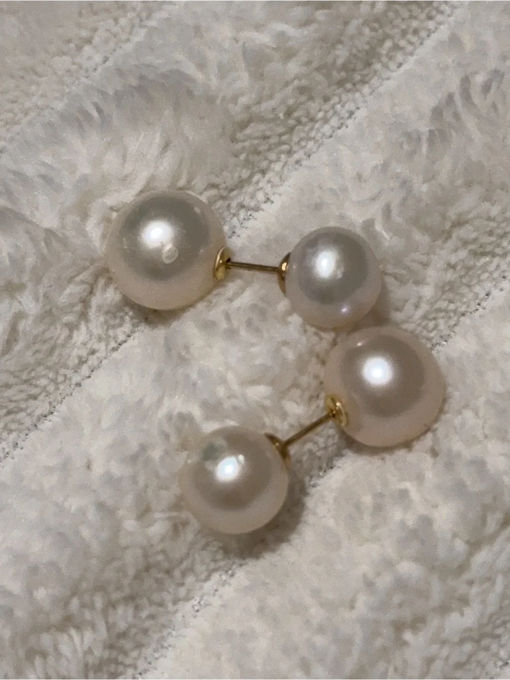 Real Pearl Double-Sided Earrings